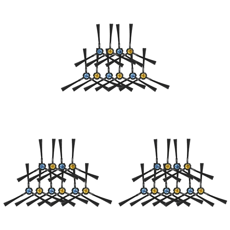 A44T 30Pcs Robot Vacuum Cleaner Side Brush For Ilife V8 V8S X750 A7 X800 X785 V80 Robotic Vacuum Cleaner Parts Accessories