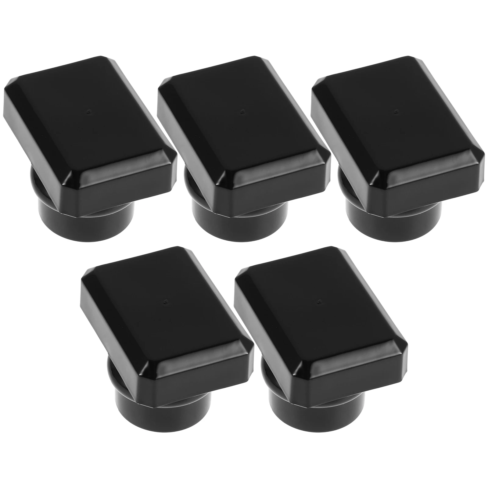 

5 Pcs Oral Perfume Bottle Cap Lids Replacement Cover Snap for Caps Black Plastic