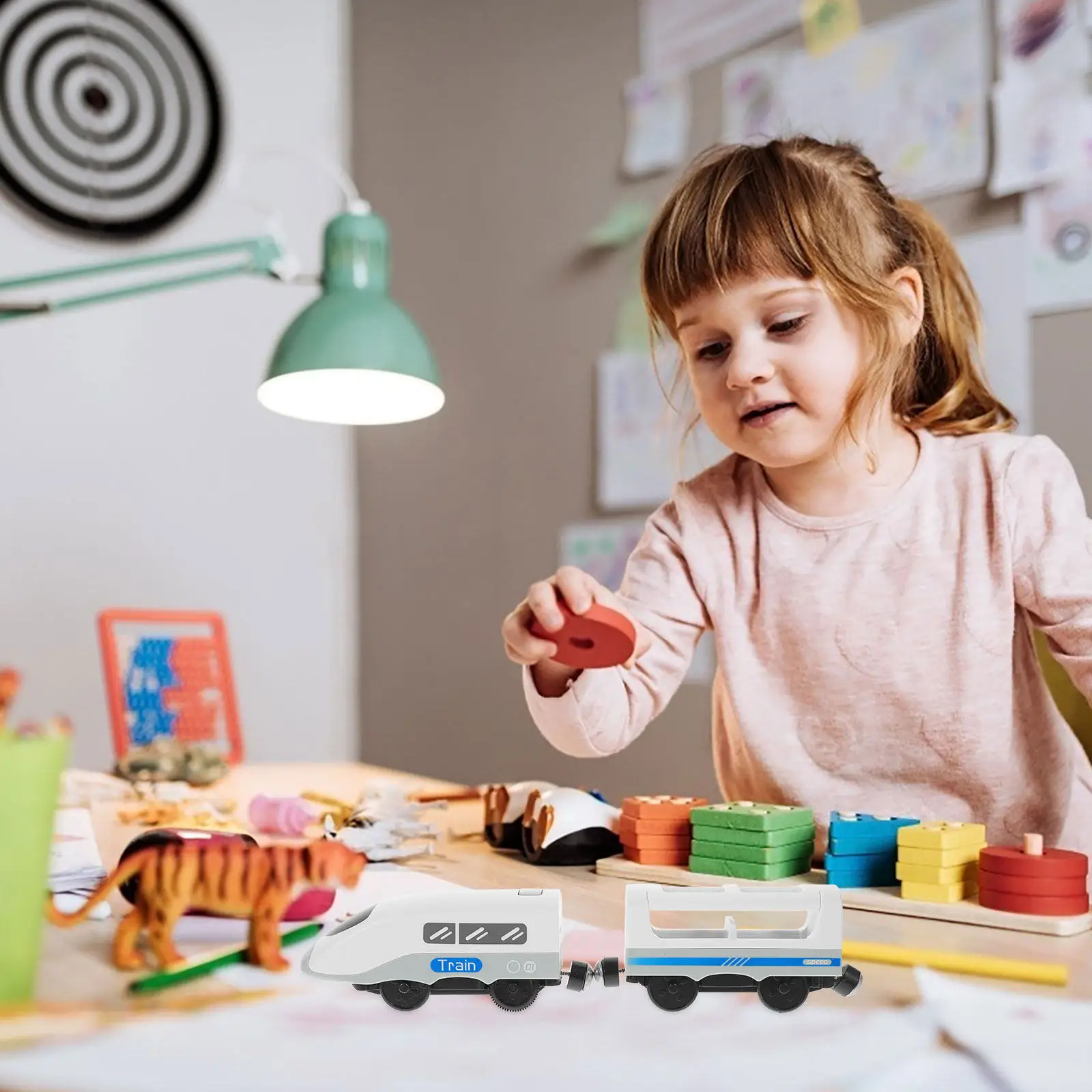 

Electric Train Head for Boys Girls Creative Bright Color Educational Plaything Cultivates Imagination Motor