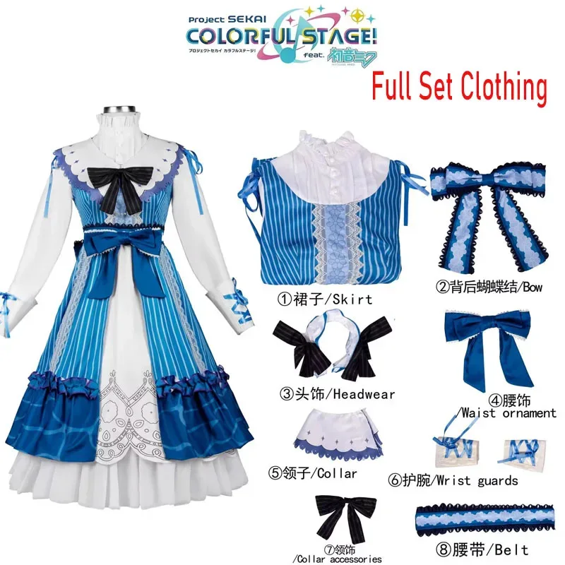 Proyecto Sekai Akiyama Mizuki Cosplay Amia disfraz mzk Lolita vestido de manga larga traje elegante peluca uniforme de Halloween ropa de escenario