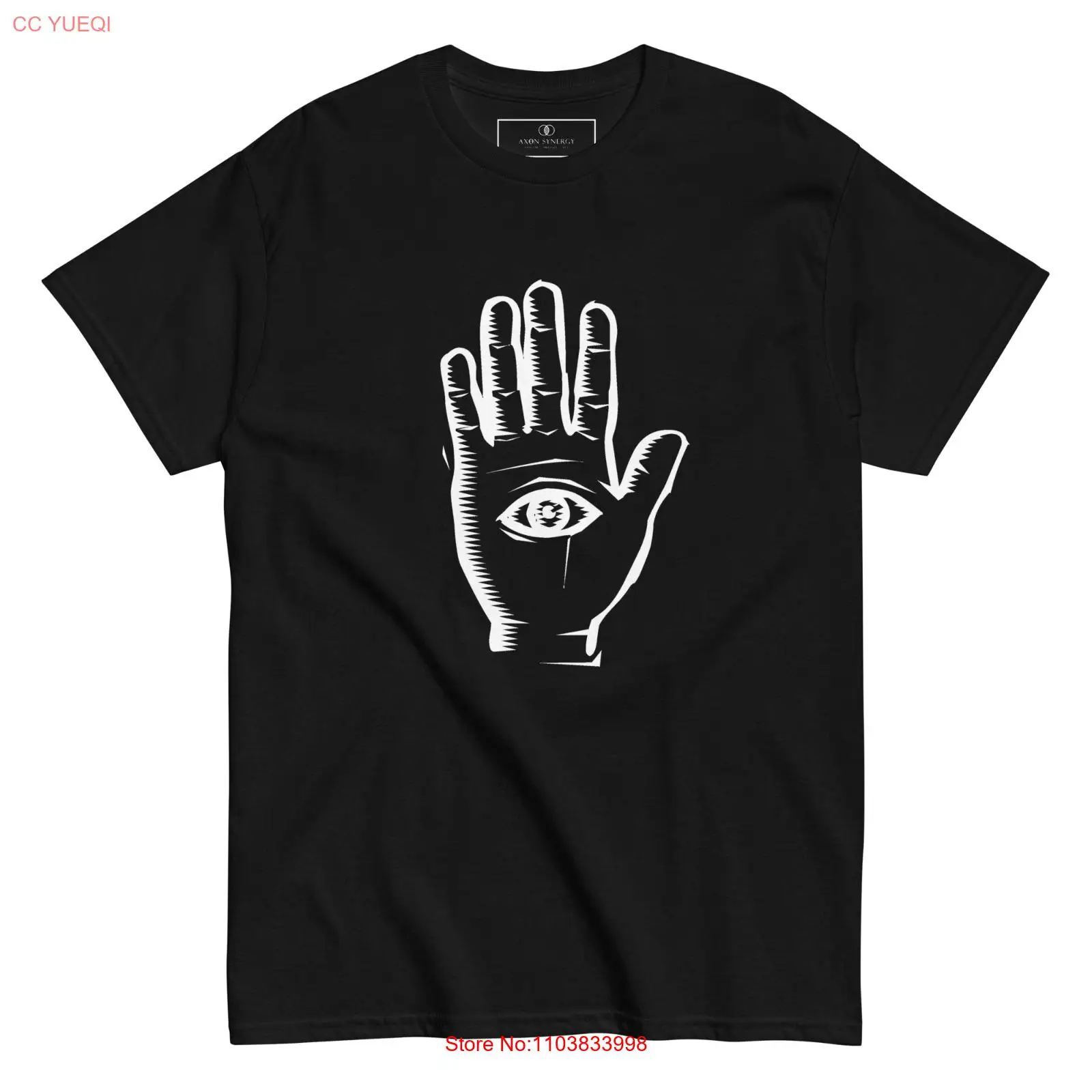 Unisex graphic Hamsa Eye Tee T-Shirt Black