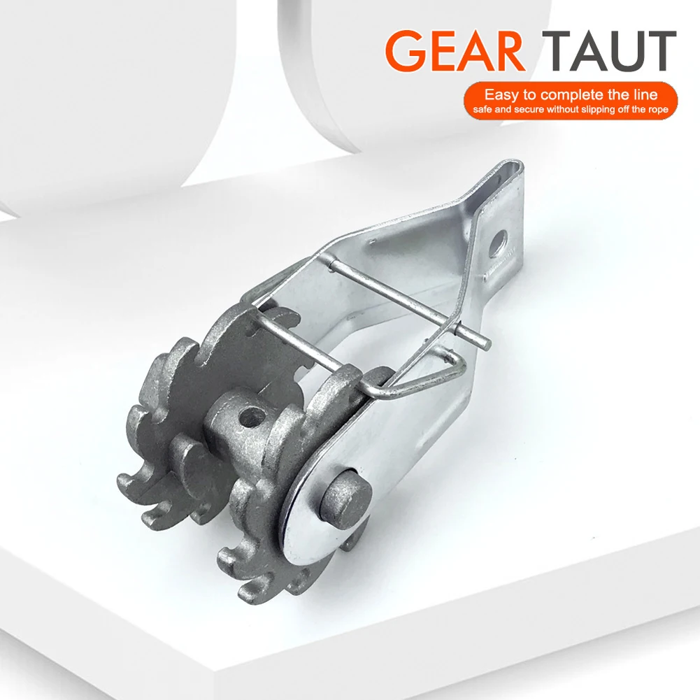 Electric Fence Wire Strainer with Compression Clip Heavy Duty Inline Wire Tensioner Farm Fence Wire Ratchet Tensioner