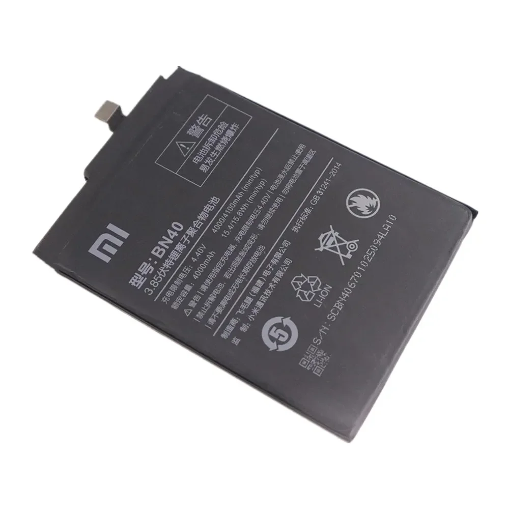 4100mAh High Quality BN40 Original Battery For Xiaomi Redmi 4 Pro 4Pro / Prime 3G RAM 32G ROM Edition Phone Battery Bateria