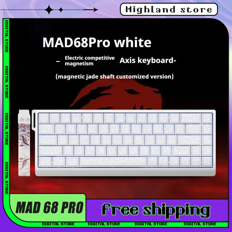 Madlions Mad 68 Pro Keyboard Wired E-Sports Magnetic Switch Mechanical Keyboard Customized Keyboard E-Sports Game Accessories