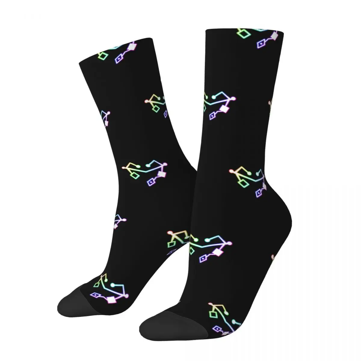 Hip Hop Vintage Rainbow Heart Of Etheria Failsafe Crazy Men's Socks Alien Interesting Mysterious Printed Crew Sock Boys Gift