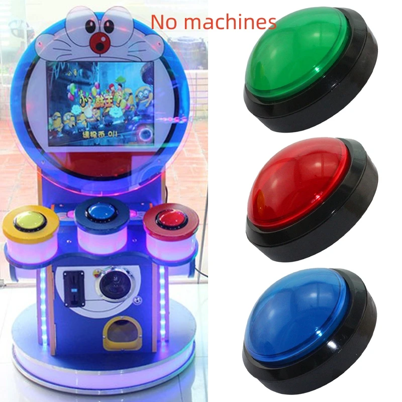 1pcs Big Dome Pushbutton 100mm Illuminated Arcade Push Buttons Led 12v Power Button Switch with Microswitch （No machines）