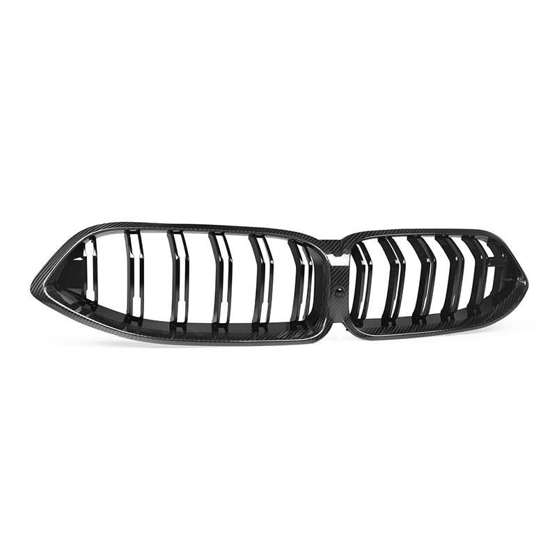 Dry Carbon Fiber Front Bumper Kidney Grille Grid Mesh Dual Slats For Bmw M8 F91 F92 F93 2020 2021 2022 2023 2024