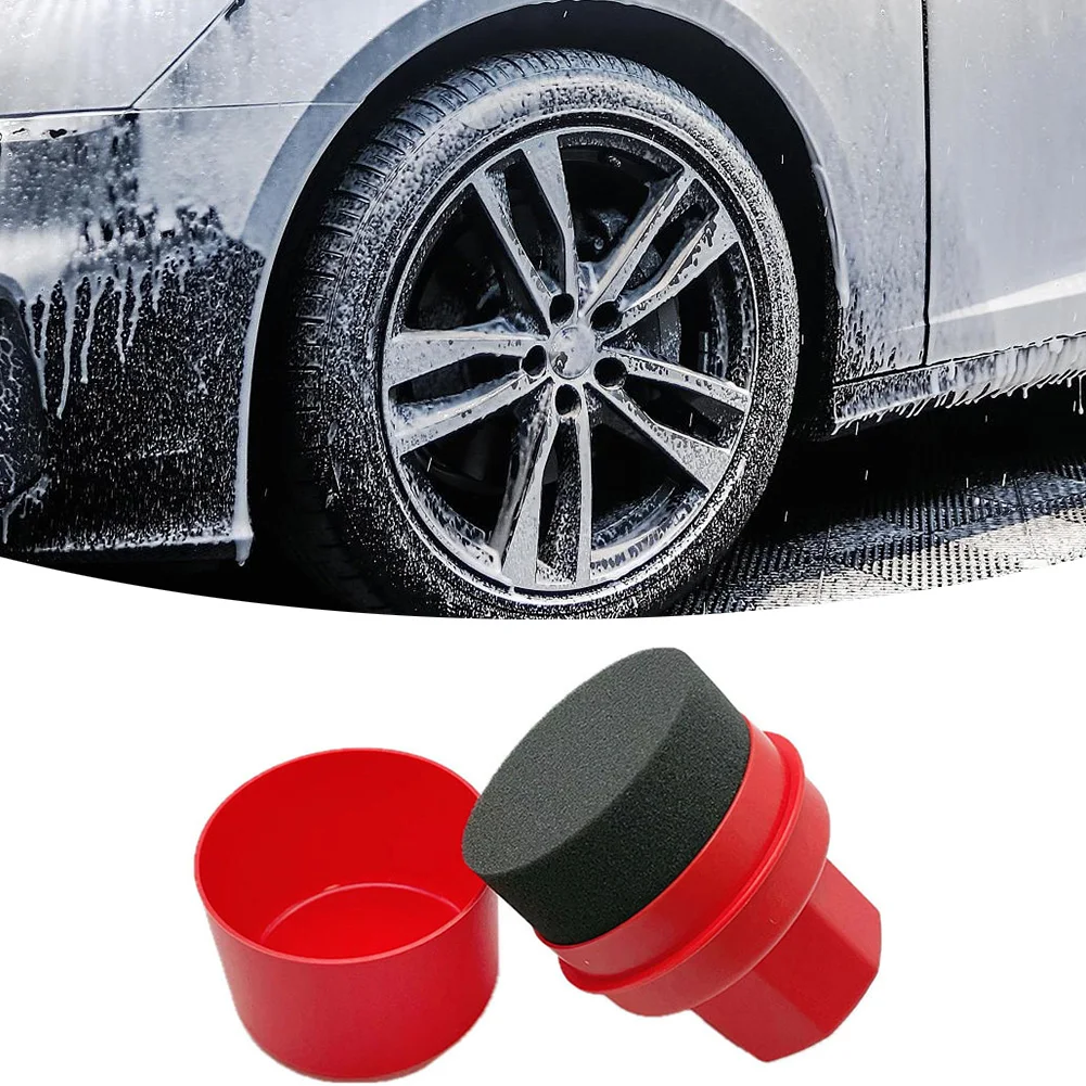 Curved Tire Brush Car Tire Sponge Brush Tire Maintenance Soft Texture Design Wear-Resistant Sponge Comfortable Grip