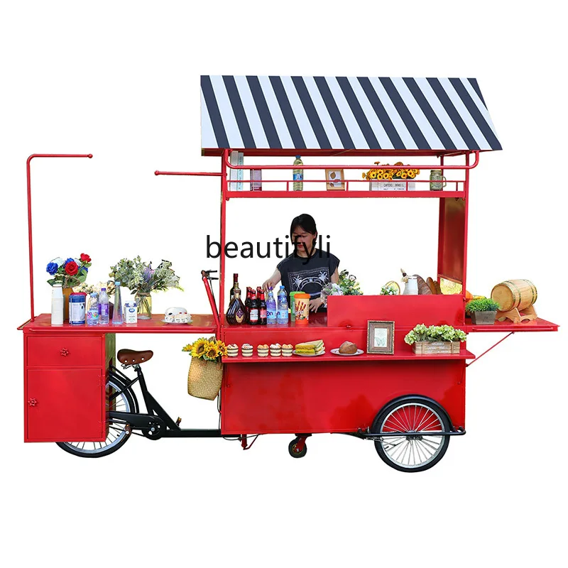 Night Market Mobile Food Stall Car Breakfast Car Shopping Mall Outdoor Snack Stall Car Display Stand