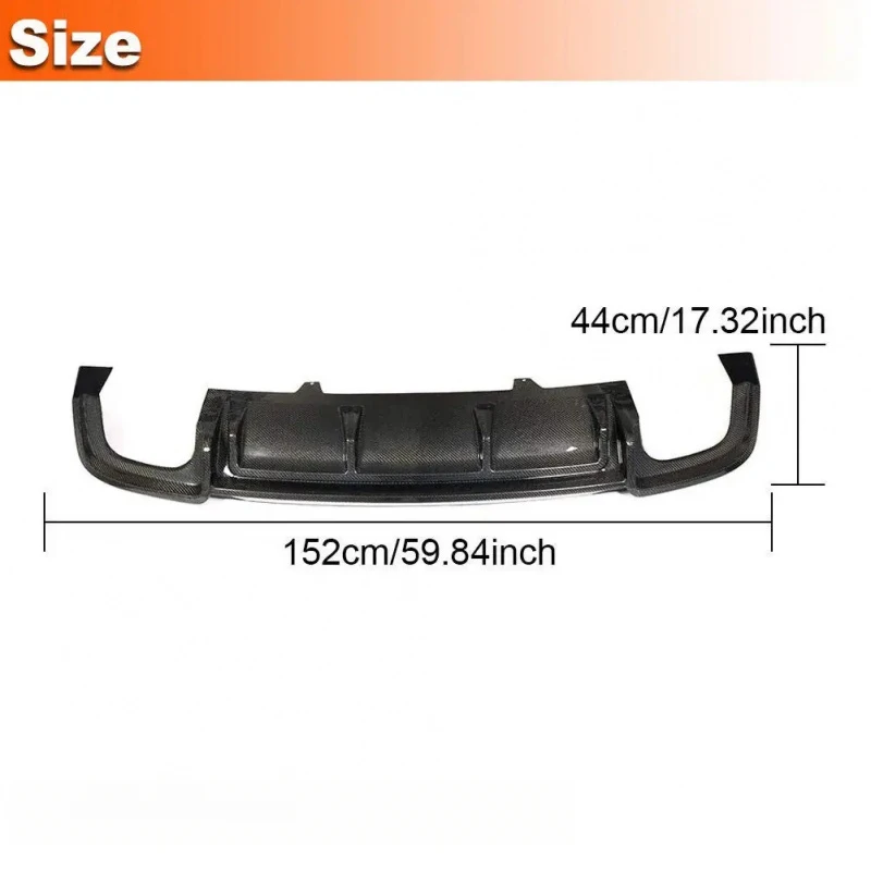 

Carbon Fiber Lower Rear Bumper Diffuser Lip For S5 A5 B9 2017-2019 Coupe Sportback