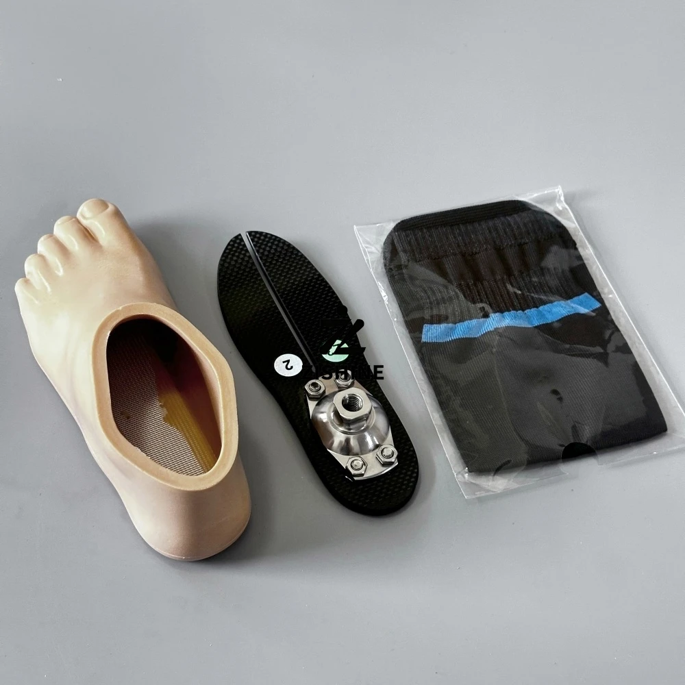 Prosthetic Elastic Carbon Fiber Foot Shell Polyurethane Cover Spectra Sock 22-28cm Lower Limb Artificial Leg Part Replacement