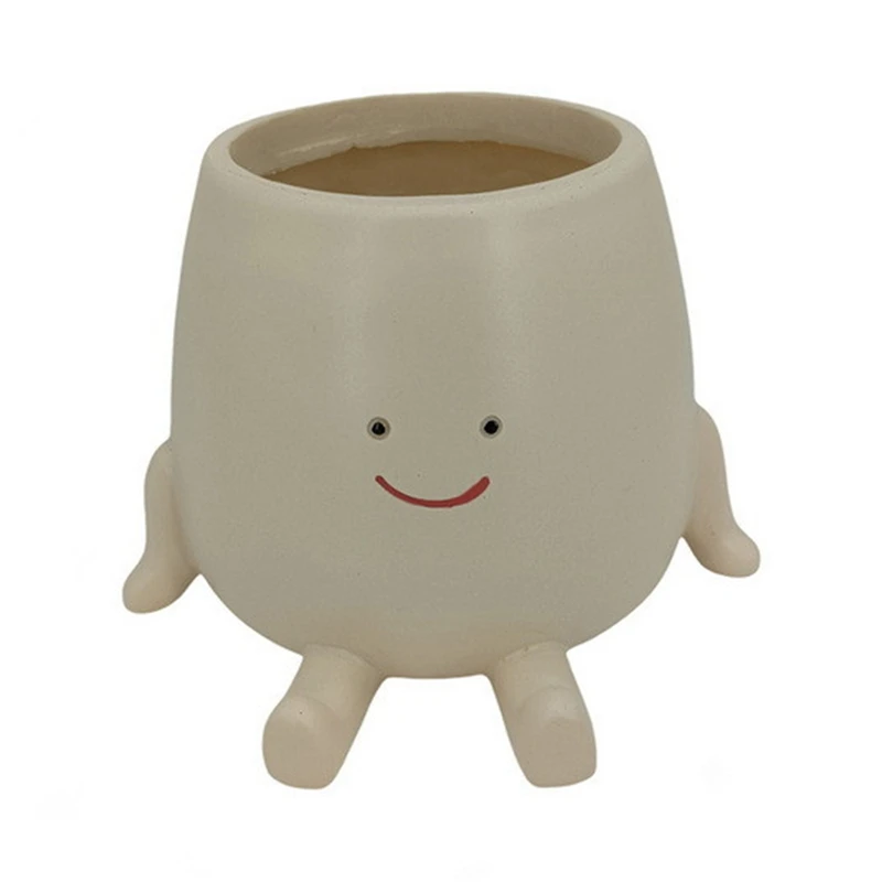 

AFBC Smile Face Planter Pot Funny Plant Pot For Indoor Outdoor Plants Cute Head Planters Decorative Unique Face Flower Pot