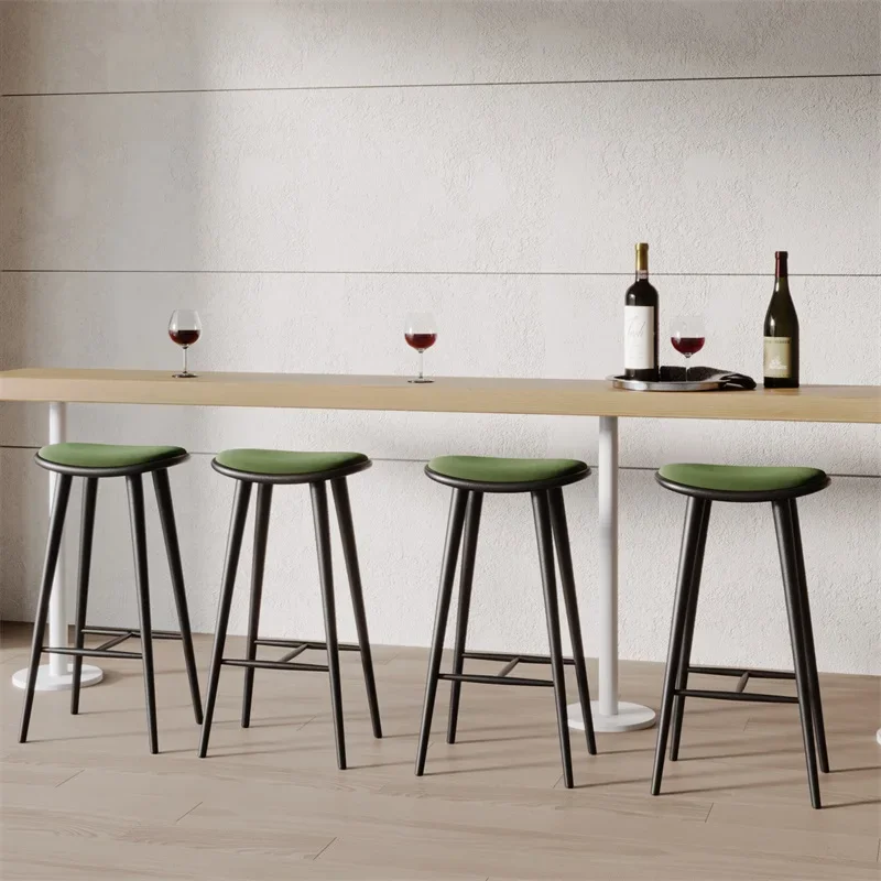 Cadeiras de Bar Modernas Nórdicas Minimalistas, Banqueta Preta para Cafeteria, Cadeiras de Bar para Quarto, Cadeira de Jantar Designer, Móveis Cadeira de Praia