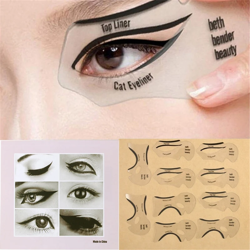 Eyeliner Template Make Up Tools, Delineador Stencil Helper, Delineador para Delicado Eye Liner Drawing, Seta Stencil, 2 pcs, 10pcs