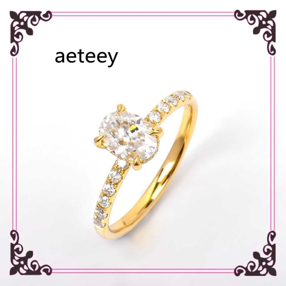 

Custom 1CT Oval D/VS1 IGI-Certified Lab Diamond Engagement Ring in 9K/14K/18K Gold