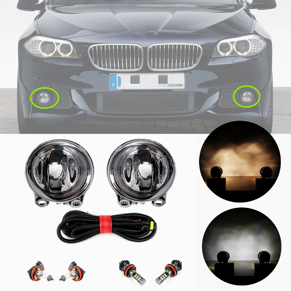 Front Bumper Fog Light Fog Lamp With Bulbs 63177839865/63177839866 For BMW 5 Series F10 F11 M sport 2011 2012 2013