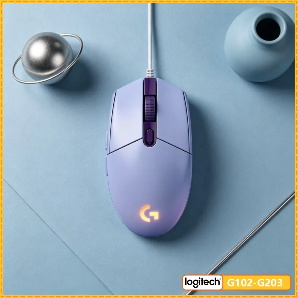 Logitech G102 Gaming Mouse, 1Ms Response Time, 8000 DPI Precision, RGB Sync, Mechanical Buttons For Professional Esports