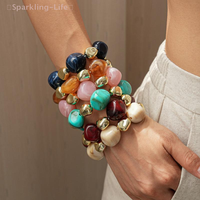 Irregular Beaded Bracelets For Women Multicolor Bohemia Geometric Handmade Bangles Couple Jewelry Gift