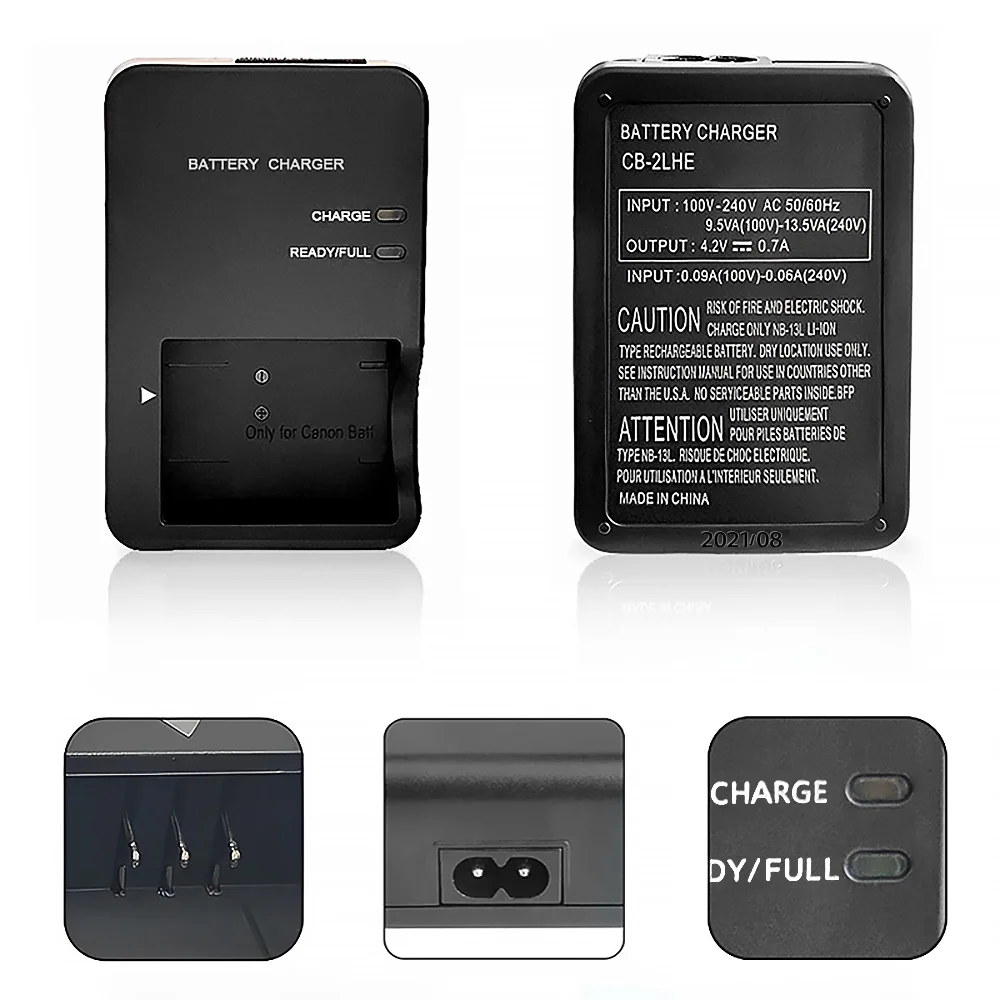 CB-2LH Battery Charger For Canon NB-13L G7X G7XII G7XIII G9X G9XII G5X G5XII SX620HS SX720HS SX730HS Camera CB-2LHT CB-2LHE 2LHT