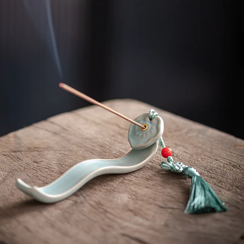 Chinese Style Creative Incense Holder, Ceramic Thread Incense Burner Home Decoration, Indoor Tea Room Aromatherapy, Moving Gift