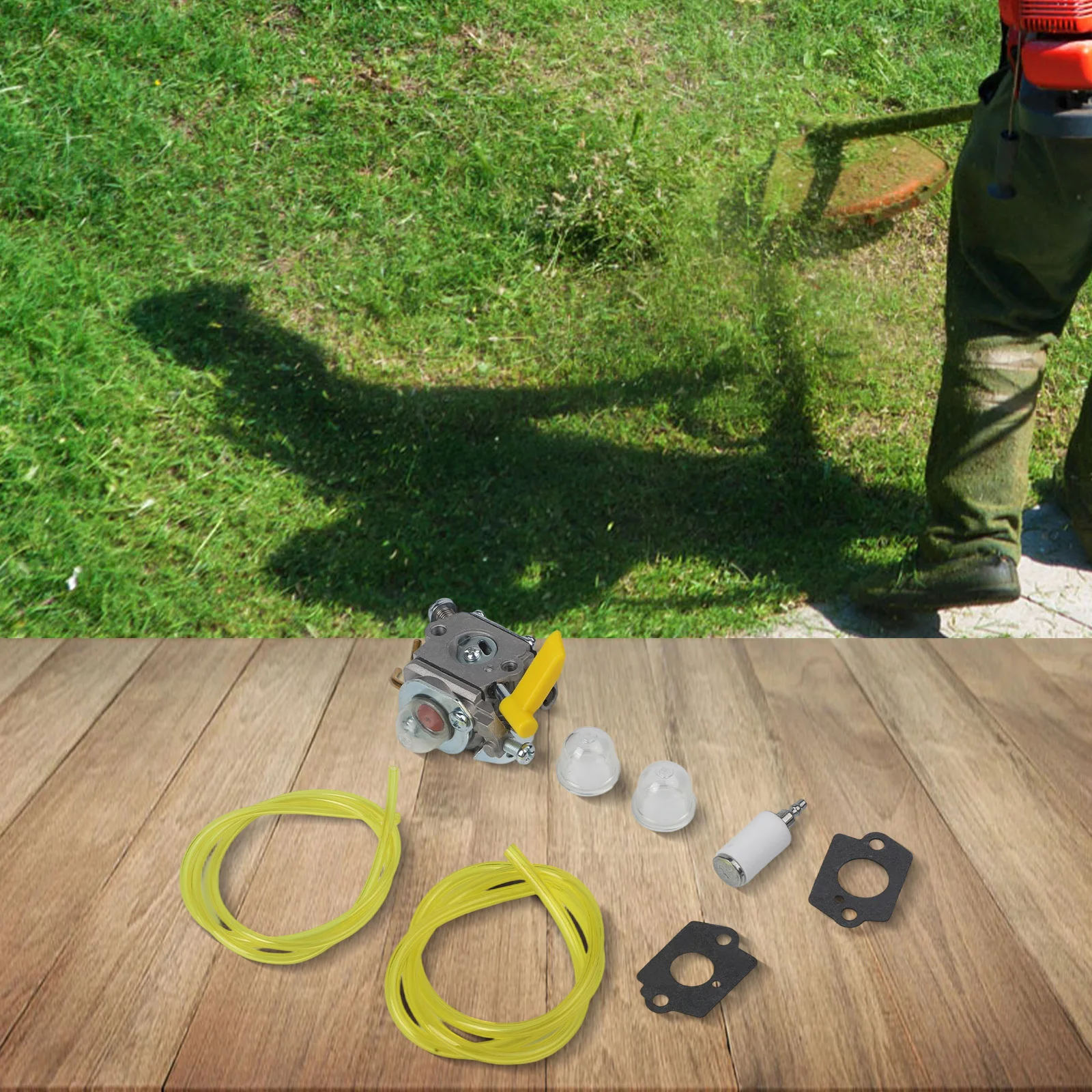 For Landscaping For Gardening 12*9*6CM Carburetor Replacement Fuel Filter Included Multiple Gaskets Complete Carburetor Kit