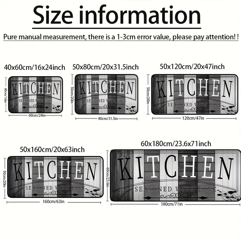 VIKAMA مزرعة المطبخ عداء البساط قابل للغسل المطبخ حصيرة عدم الانزلاق مقاوم للماء الدائمة المطبخ الكلمة حصيرة للديكور المنزل #4