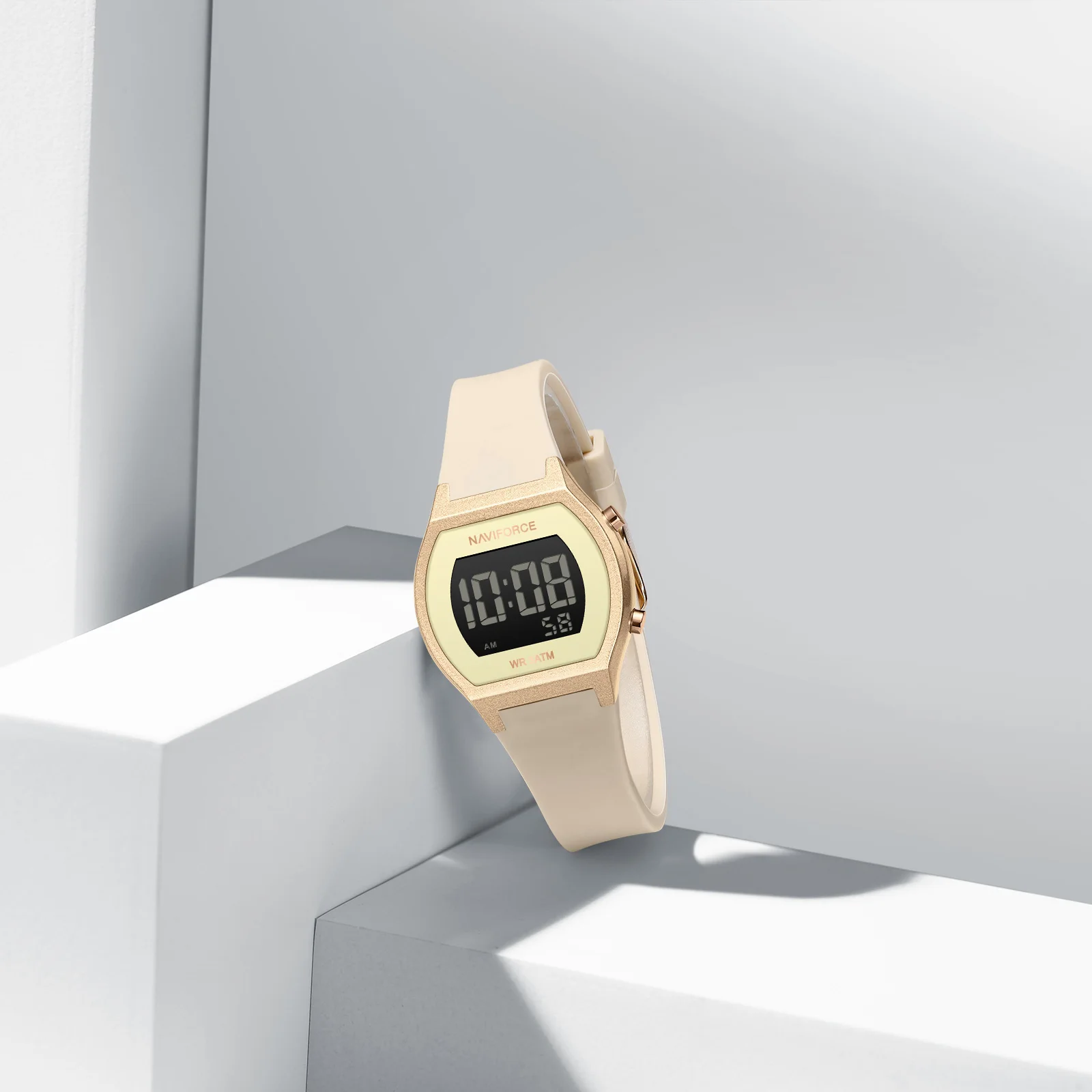 

NAVIFORCE 50M Waterproof Luxury Silicone Strap Digital Watch for Women Wristwatch with Light Luminous Mode Display Fashion 2025