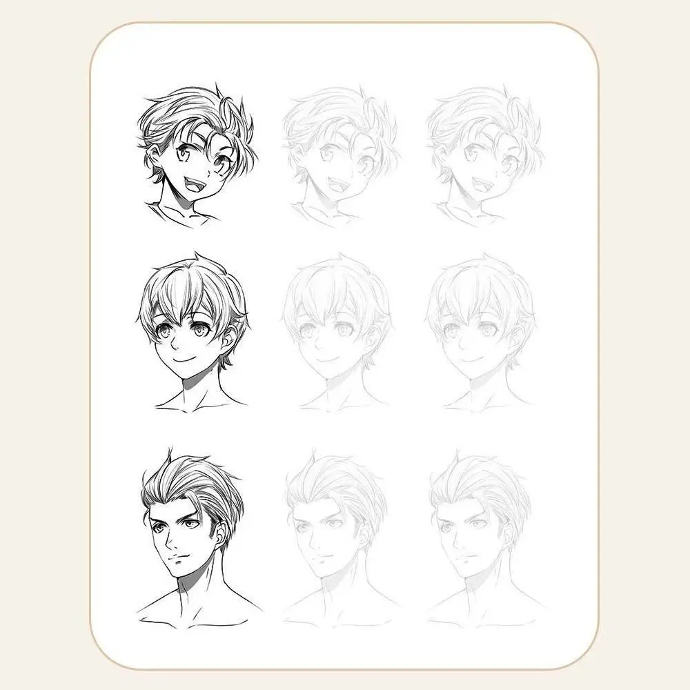 Paper Manga Hand Drawn Book High Quality Q-version Character Copying Exercise Paintbook Description Exercise Book