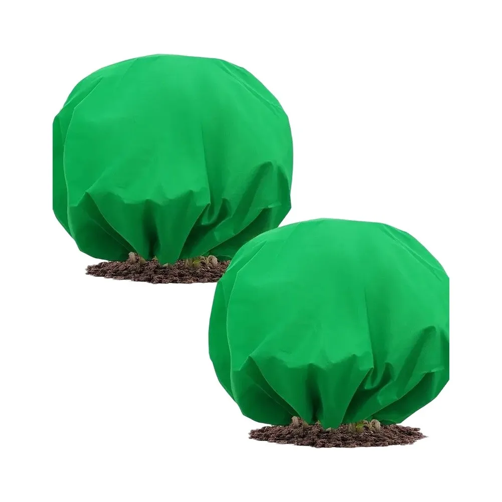 Winter Cold Protection Tree Cover Plant Cold Protection Cover With Drawstring Breathable High Light Transmittance Woven Fabric