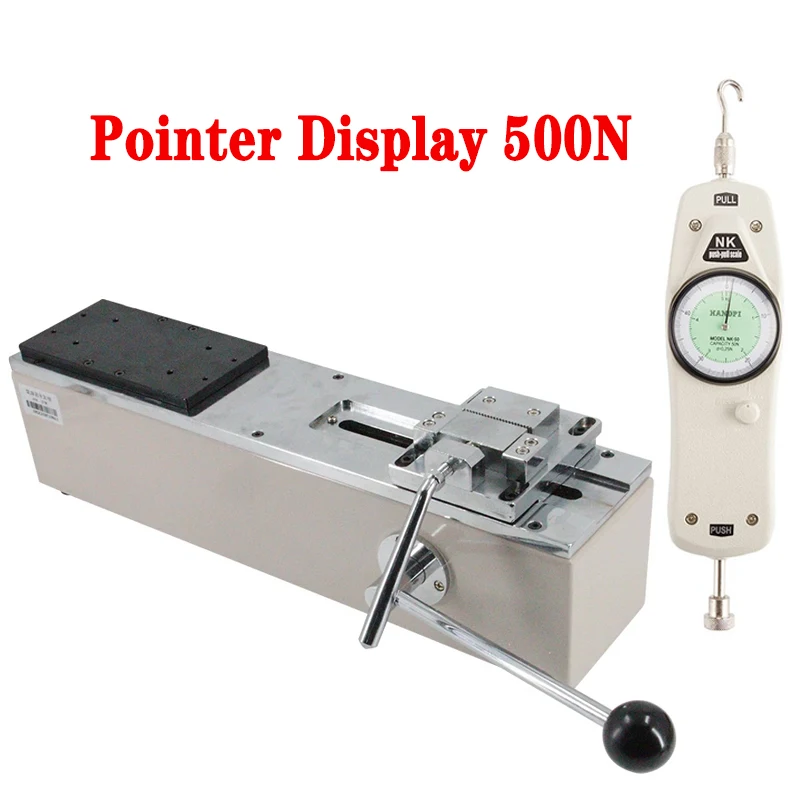 1000N HPH Force Gauge Test Bench Harness Terminal Pull Tester Machine Manual Tensile Testing Machine Horizontal Digital Display