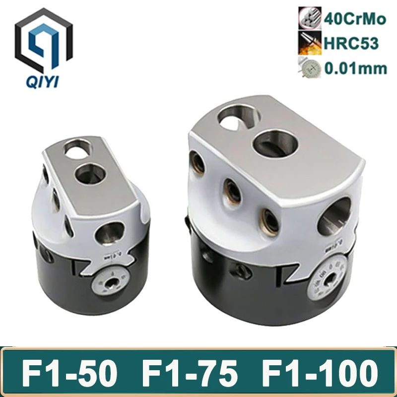 Imagem -02 - Cabeça Chata Torno Polegada 50 75 100 mm Barra Chata Milling Tool Holder para Torno f1 Cabeça Chata Conexão para Chato Áspero f1