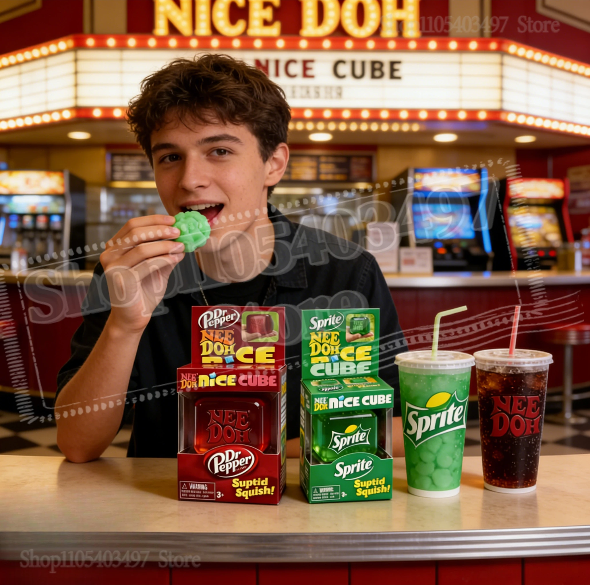 

2026 The Latest Colorful Decompression Toy Schylling r-Nee doh Nice Cube Puzzle Venting Toy, Children's Favorite Gift