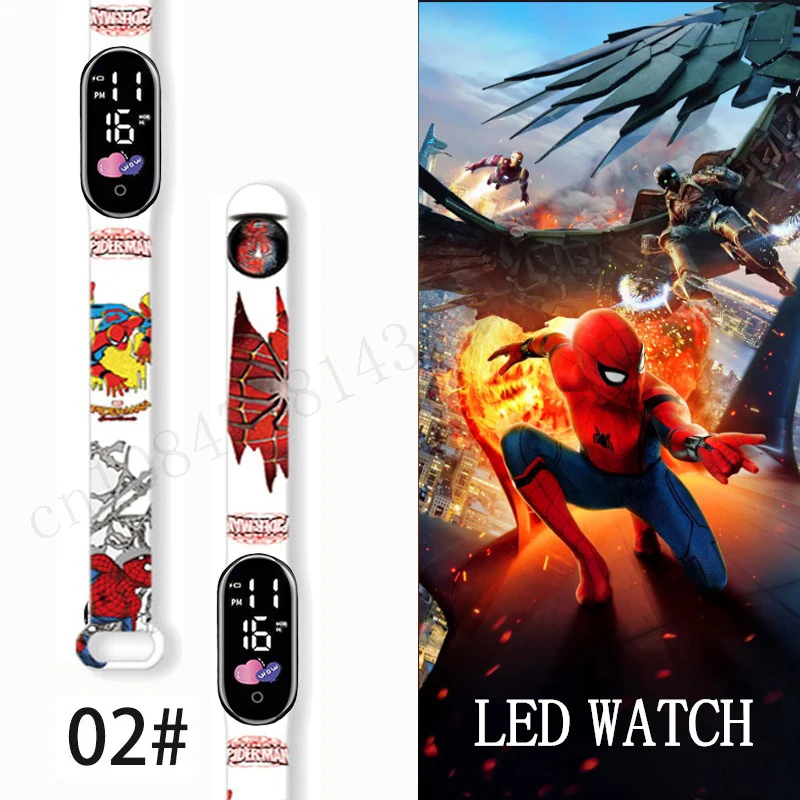 

MINISO Spiderman Kid's Watches Men Sport Wristband Bracelet Waterproof Children Digital Watch Boys LED Clock Gift