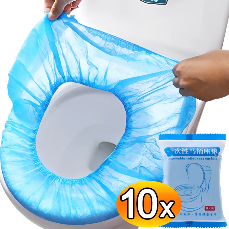 

1/5/10PCS Disposable Toilet Seat Cover Portable Travel Camping Hotel Bathroom Non-woven Fabric Toilet Mat Seat Cover Accessories