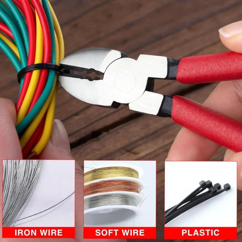 6 Inch Diagonal Cutting Pliers with Wire Stripping Holes Precision Side Cutter Cutters Compact Flora