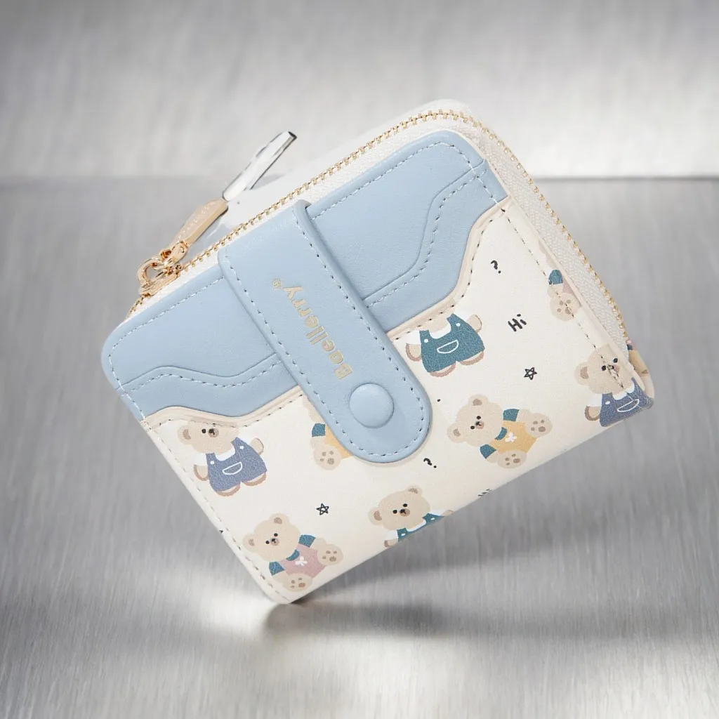 ビーガンレザーコインウォレット 2025 - レディース RFIDフリー ショートパース、安全なジッパー＆マルチカードポケット