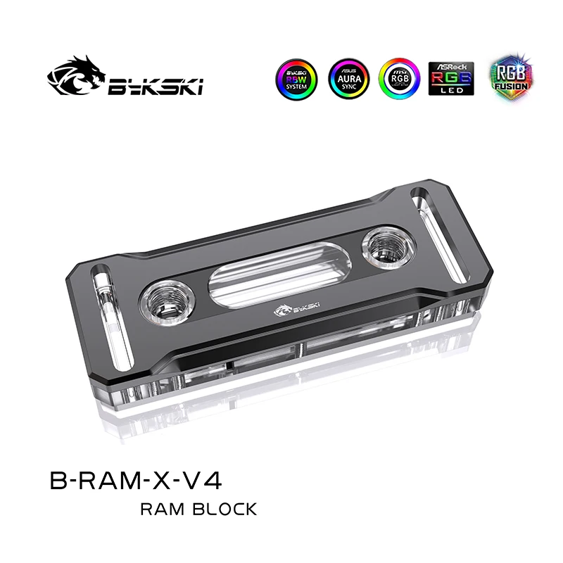 Bykski Ram Rgb Cpu Cooler Ram Heatsinks Gebruik Memoria Ram Ddr4 Waterkoeling Blok Voor Dual Channel Ram Gekoeld Rgb radiator Koper