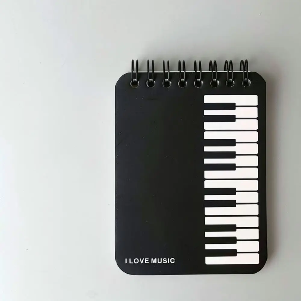 For Zhouxu Piano Music Theme Pocket Notebook Portable Melody Score Record Pad Small Stationery Notepad Gift For Students