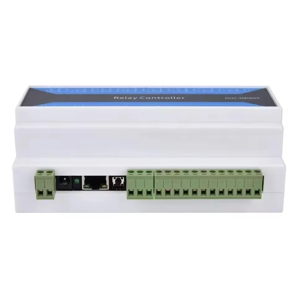8 Channel Industrial Ethernet IP Network Relay Module Remote Controller Device Ethernet to RS485 Bistable Relay Module Automatic