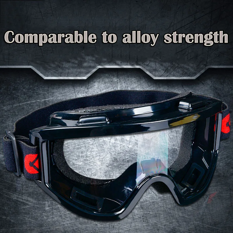 Motorcycle Safety Goggles Windproof Tactical Goggles Anti-Shock and Dust Industrial Labor Protective Glasses for Off-road Riding