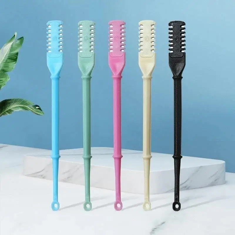 4Pcs Manual Nasal Hair Cutter 2-in-1 Nose Hair Trimmer Portable Painless Nostril Hair Remover for Men Daily Grooming