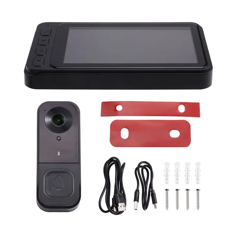 B27B For Wireless For Wireless Voice Intercom HD Full-Color Night Vision Video Doorbell With IPS HD Screen Low Power Consumption