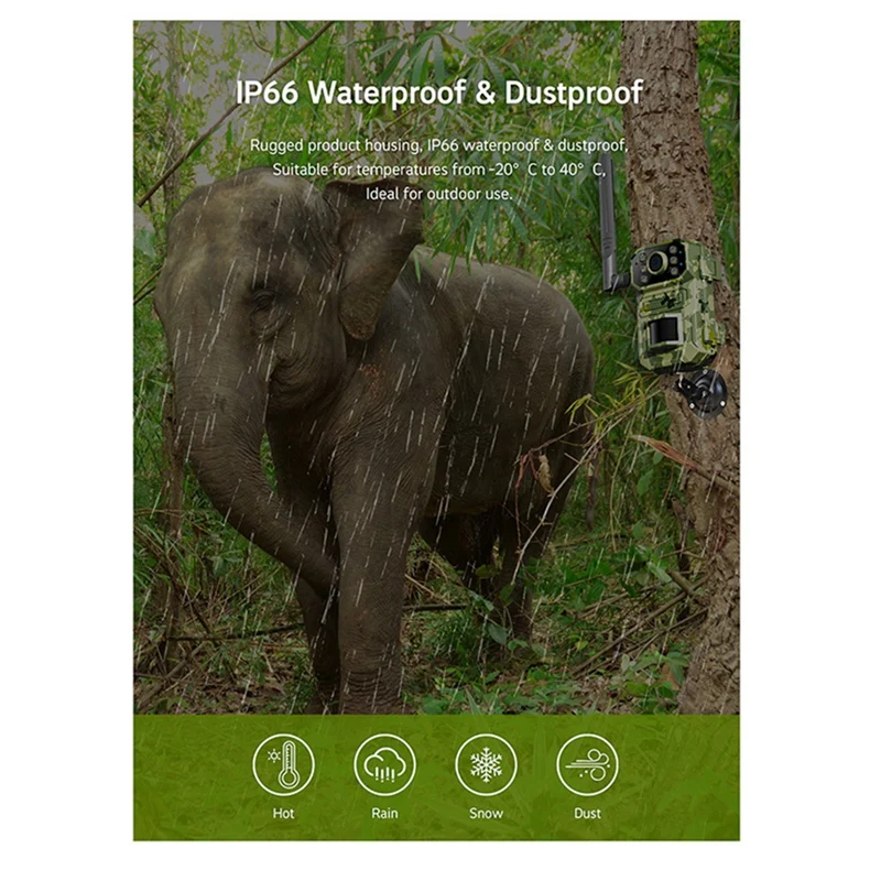 Solar Hunting Trail Camera 1080P 940Nm Infrared Night Vision Motion Activated Trigger Security Cam Easy Install