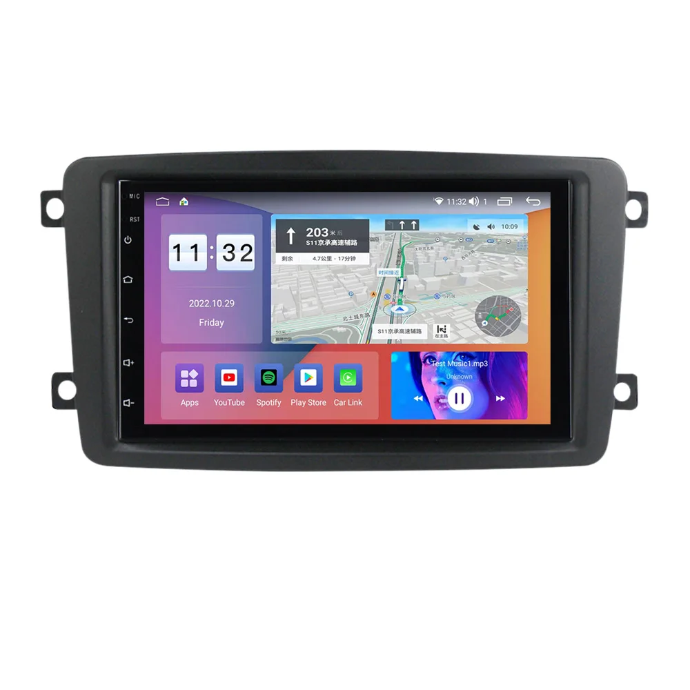 7inch Android 11 car radio for benz/C-Class/W203/CLK/W209/C180/C200 8+128G car video car-play 360 camera gps navigator