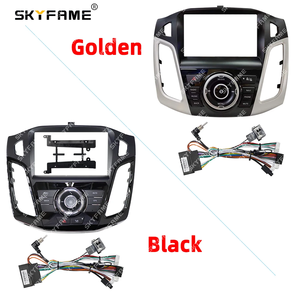 

SKYFAME Car Frame Fascia Adapter Android Radio Dash Fitting Panel Kit For Ford Focus Mk3