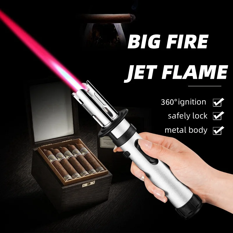 

Lightsaber Lighter for Cigar Metal Windproof Jet Flame Torch Lighter Gun Smoking Accessories Creative Cigarettes Lighters Men's