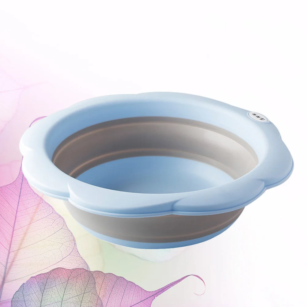 

1Pcs Portable Folding Washbasin for Baby -Blue Compact Collapsible Wash Basin for Travel Home Use Washing