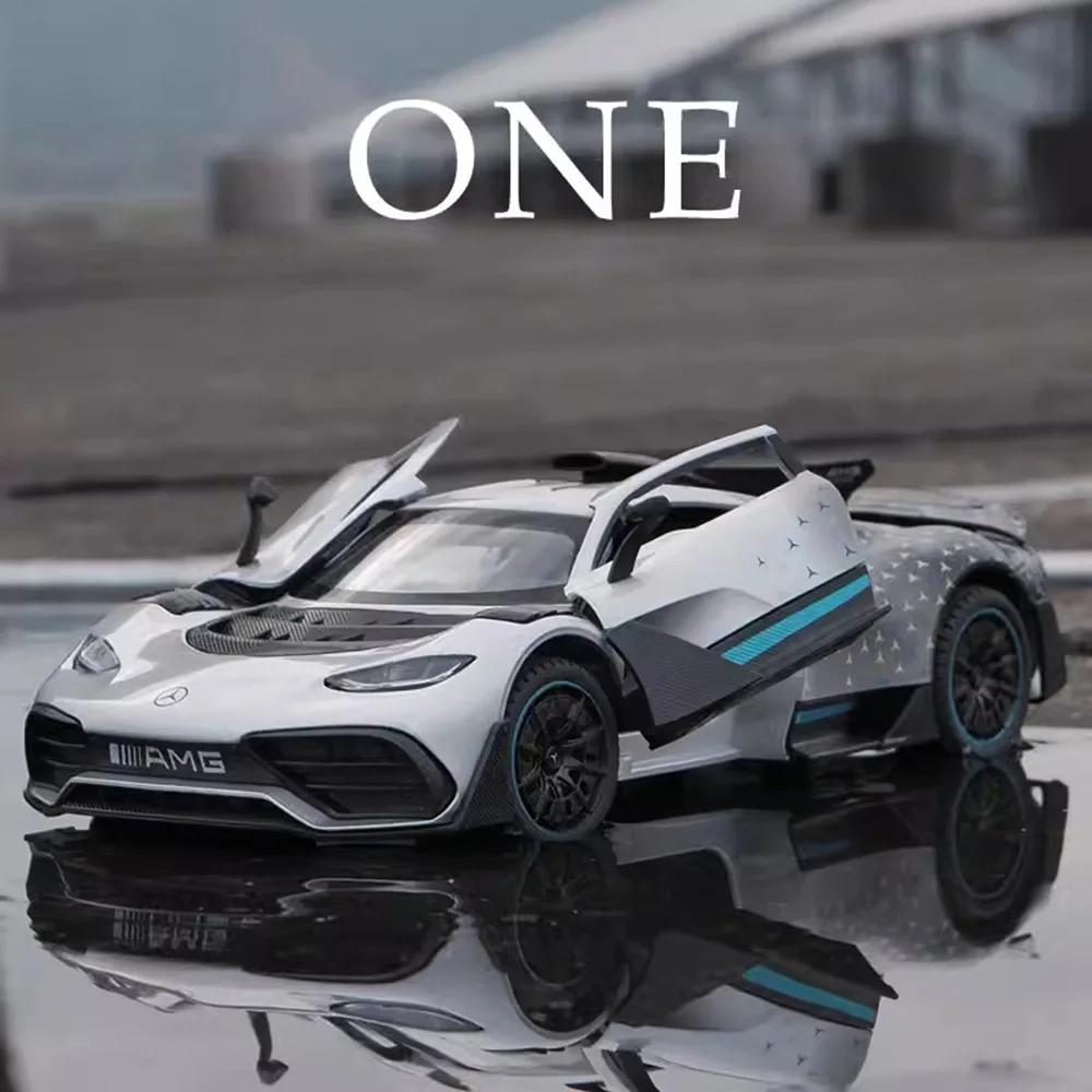 

1:24 Scale ONE 500K Sports Car Toy Model Alloy Diecast Pull Back Sound Light Models Cars Toy for Boys Birthday Gifts Collection