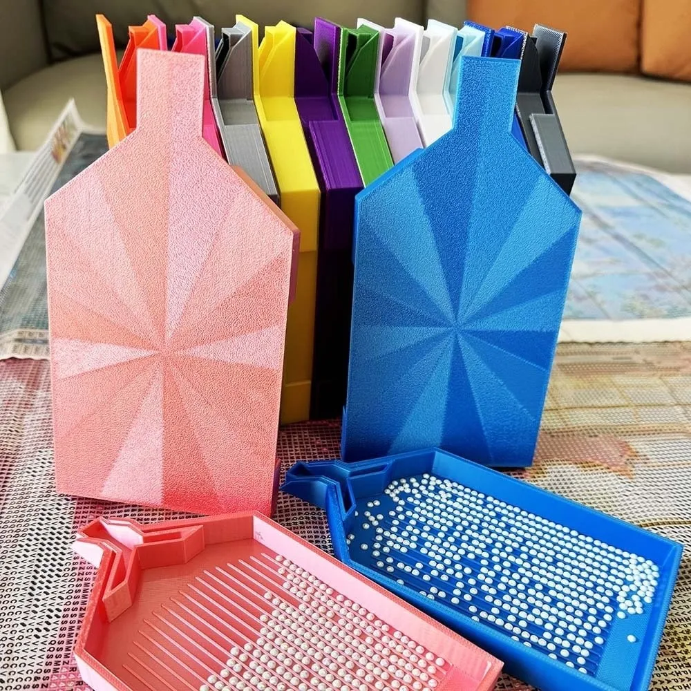 DIY الحرفية كبيرة الماس اللوحة صينية التطريز الديكور لوحات الحفر تخزين الحاويات البلاستيك سعة كبيرة