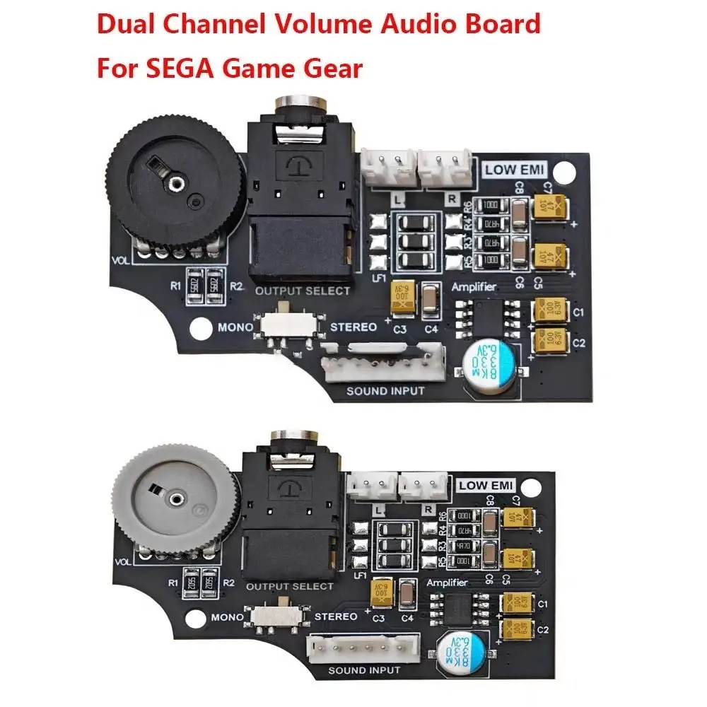 ボリュームコントロールオーディオボードデュアルチャンネル交換ボードボリュームボード修理コンソールメインボードセガゲームギア用